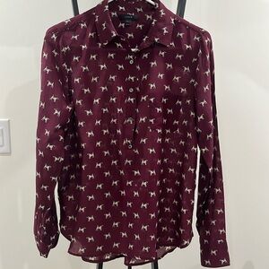 J Crew printed long sleeve shirt